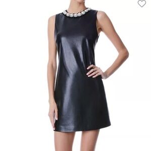 Alice + Olivia Coley Faux Leather Mini Dress
